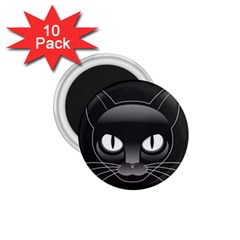 Grey Eyes Kitty Cat 1 75  Magnets (10 Pack)  by HermanTelo