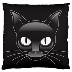 Grey Eyes Kitty Cat Standard Flano Cushion Case (two Sides) by HermanTelo