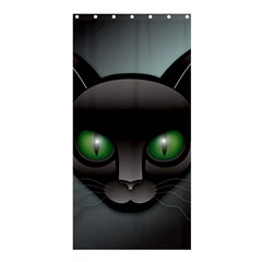 Green Eyes Kitty Cat Shower Curtain 36  X 72  (stall)  by HermanTelo