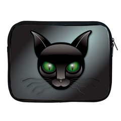 Green Eyes Kitty Cat Apple Ipad 2/3/4 Zipper Cases by HermanTelo