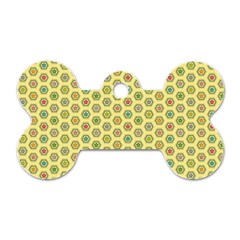 Hexagonal Pattern Unidirectional Yellow Dog Tag Bone (one Side) by HermanTelo