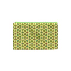 Hexagonal Pattern Unidirectional Yellow Cosmetic Bag (xs) by HermanTelo