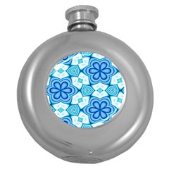 Pattern Abstract Wallpaper Round Hip Flask (5 Oz) by HermanTelo