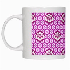 Paulownia Flowers Japanese Style White Mugs