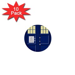 Tardis Doctor Who Time Travel 1  Mini Buttons (10 pack) 