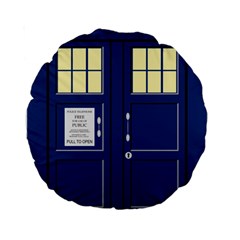 Tardis Doctor Who Time Travel Standard 15  Premium Round Cushions