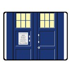 Tardis Doctor Who Time Travel Double Sided Fleece Blanket (Small)  45 x34  Blanket Back