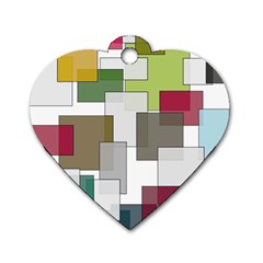 Wallpaper Texture Plaid Dog Tag Heart (One Side)