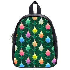 Tulips Seamless Pattern Background School Bag (small) by HermanTelo