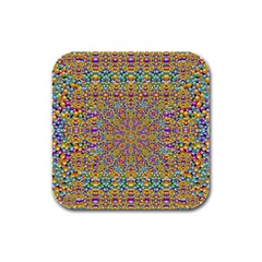 Pearl And Pearls And A Star Festive Rubber Square Coaster (4 Pack)  by pepitasart