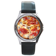 Pizza Round Metal Watch by TheAmericanDream