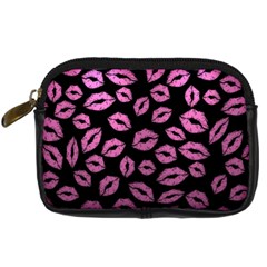 Pink Kisses Digital Camera Leather Case by TheAmericanDream