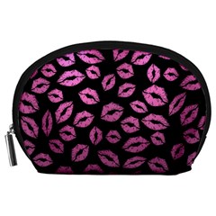 Pink Kisses Accessory Pouch (large) by TheAmericanDream