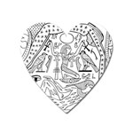 Egyptian Hieroglyphics History Seb Heart Magnet Front