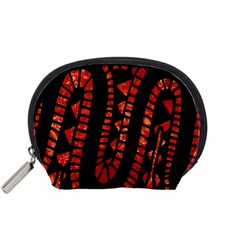 Background Abstract Red Black Accessory Pouch (small)