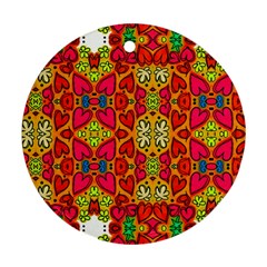 Abstract Background Pattern Doodle Ornament (round)