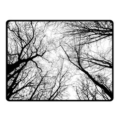 Forest Trees Silhouette Tree Double Sided Fleece Blanket (small)  by Pakrebo