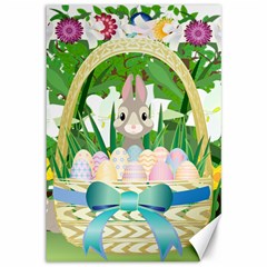 Graphic Easter Easter Basket Spring Canvas 12  x 18 