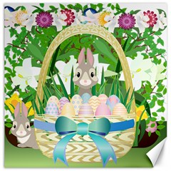 Graphic Easter Easter Basket Spring Canvas 20  x 20 