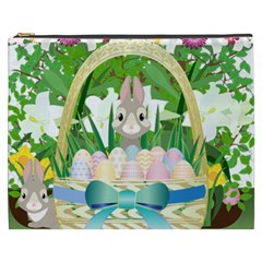 Graphic Easter Easter Basket Spring Cosmetic Bag (XXXL)