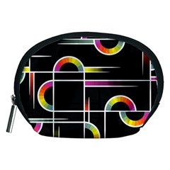 Background Abstract Semi Circles Accessory Pouch (medium) by Pakrebo