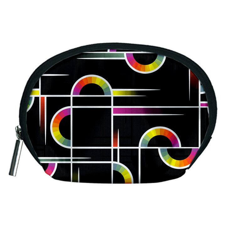 Background Abstract Semi Circles Accessory Pouch (Medium)