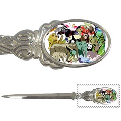 Zoo Animals Peacock Lion Hippo Letter Opener