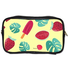 Watermelon Leaves Strawberry Toiletries Bag (one Side) by Pakrebo