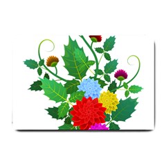 Flowers Floral Plants Nature Small Doormat  by Pakrebo