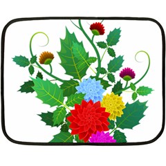 Flowers Floral Plants Nature Fleece Blanket (mini) by Pakrebo