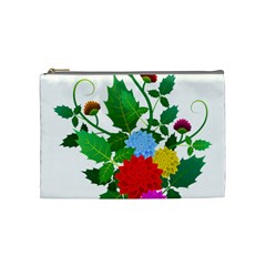 Flowers Floral Plants Nature Cosmetic Bag (medium) by Pakrebo