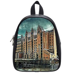 Architecture City Building Travel School Bag (small) by Pakrebo