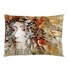 Collage Art The Statue Of Shell Pillow Case by Pakrebo