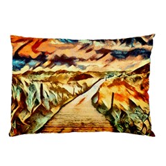 Painting Expressive Colors Texture Pillow Case by Pakrebo