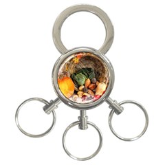 Pumpkin Vegetables Autumn 3-ring Key Chain by Pakrebo