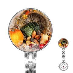 Pumpkin Vegetables Autumn Stainless Steel Nurses Watch by Pakrebo