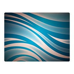 Background Abstract Blue Wavy Double Sided Flano Blanket (mini)  by Pakrebo