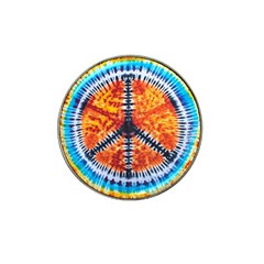 Tie Dye Peace Sign Hat Clip Ball Marker (4 Pack)