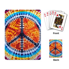 Tie Dye Peace Sign Playing Cards Single Design by Pakrebo