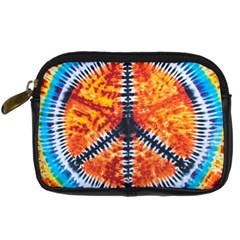 Tie Dye Peace Sign Digital Camera Leather Case by Pakrebo