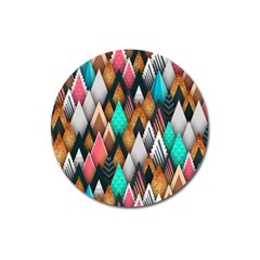 Abstract Triangle Tree Magnet 3  (Round)