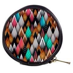 Abstract Triangle Tree Mini Makeup Bag