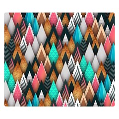 Abstract Triangle Tree Double Sided Flano Blanket (Small) 