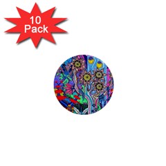 Abstract Forest  1  Mini Buttons (10 Pack)  by okhismakingart