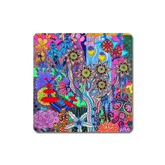 Abstract Forest  Square Magnet by okhismakingart