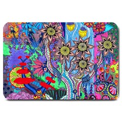 Abstract Forest  Large Doormat  by okhismakingart