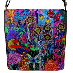 Abstract Forest  Flap Closure Messenger Bag (s) by okhismakingart
