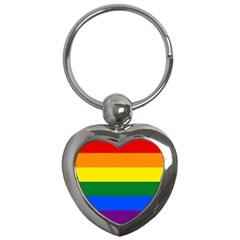 Lgbt Rainbow Pride Flag Key Chain (heart)