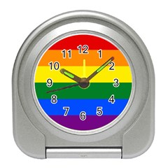 Lgbt Rainbow Pride Flag Travel Alarm Clock by lgbtnation