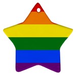 LGBT Rainbow Pride Flag Star Ornament (Two Sides) Front